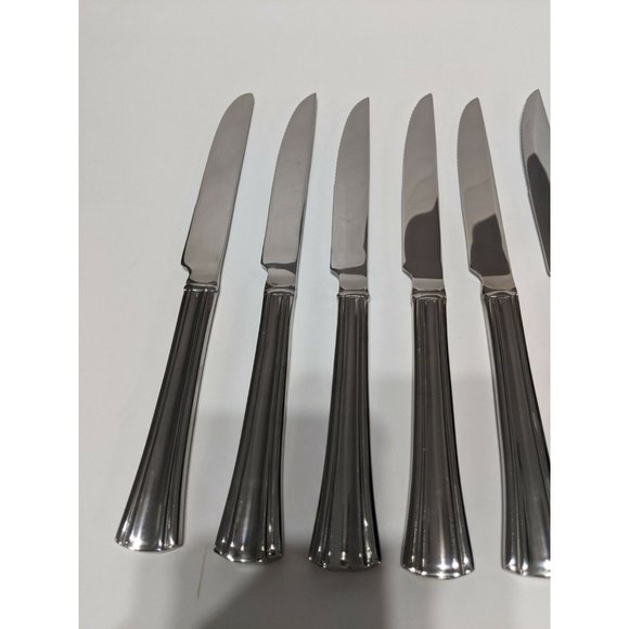 Reed & Barton BROOKSHIRE 7 Dinner Steak Knives Stainless Flatware 9 5/8" - Picture 7 of 8